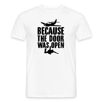 Skydive | Parachute Skydiving Skydiver Gifts - Men's T-Shirt - white - Front - AI Model Male 178 dark (178cm)