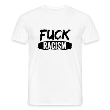 Contre le racisme | Antifa Links Cadeaux libéraux - T-shirt homme - blanc - Devant - AI Model Male 178 dark (178cm)