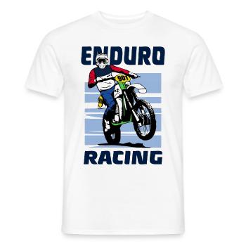Enduro - Men's T-Shirt - white - Front - AI Model Male 178 dark (178cm)