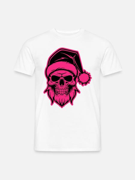 Santa Claus Skull - Men's T-Shirt - white