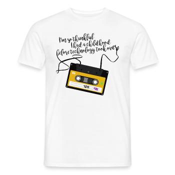 Mixtapes are my Spotify - Men's T-Shirt - white - Front - AI Model Male 178 dark (178cm)