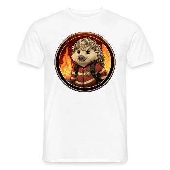 Feuerwehrmann Igel - Männer T-Shirt - Weiß - Vorne - AI Model Male 178 dark (178cm)
