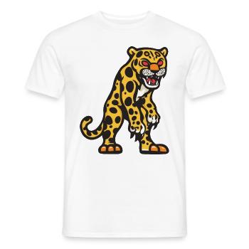 Leopard Halloween Animal - Men's T-Shirt - white - Front - AI Model Male 178 dark (178cm)