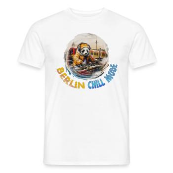 Berlin Chill Mode ! – Souvenir cool du panda de Berlin - T-shirt homme - blanc - Devant - AI Model Male 178 dark (178cm)