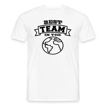 ÉQUIPE - T-shirt homme - blanc - Devant - AI Model Male 178 dark (178cm)