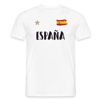 Spanien Fußball Trikot Spanische Flagge - Männer T-Shirt - Weiß - Vorne - AI Model Male 178 dark (178cm)