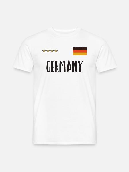 Deutschland Fußball Trikot Deutsche Flagge - Männer T-Shirt - Weiß
