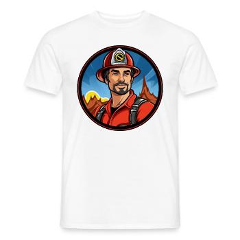 Pompier Pompier - T-shirt homme - blanc - Devant - AI Model Male 178 dark (178cm)