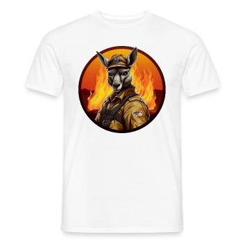 Kangourous de pompiers - T-shirt homme - blanc - Devant - AI Model Male 178 dark (178cm)