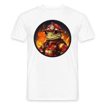 Feuerwehr Frosch - Männer T-Shirt - Weiß - Vorne - AI Model Male 178 dark (178cm)