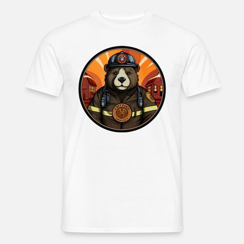 Fire Brigade Bär - Men's T-Shirt - white