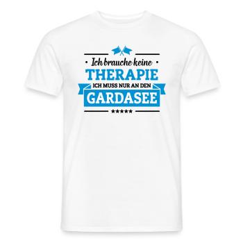 Nur an den Gardasee - Männer T-Shirt - Weiß - Vorne - AI Model Male 178 dark (178cm)