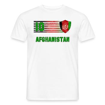 Équipe d’Afghanistan de football - T-shirt homme - blanc - Devant - AI Model Male 178 dark (178cm)
