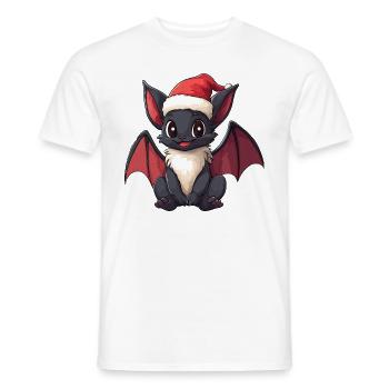 Bats Christmas - Men's T-Shirt - white - Front - AI Model Male 178 dark (178cm)
