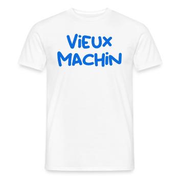 Papa Mon Vieux machin A moi Humour Homme - T-shirt homme - blanc - Devant - AI Model Male 178 dark (178cm)