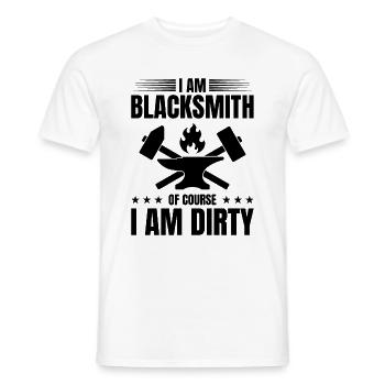 Métallurgiste Je suis forgeron Bien sûr que je suis sale - T-shirt homme - blanc - Devant - AI Model Male 178 dark (178cm)