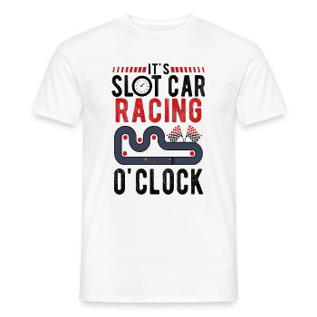 C’est Slot Car Racing O ́Clock Slotcar Lover Gift - T-shirt homme - blanc - Devant - AI Model Male 178 dark (178cm)
