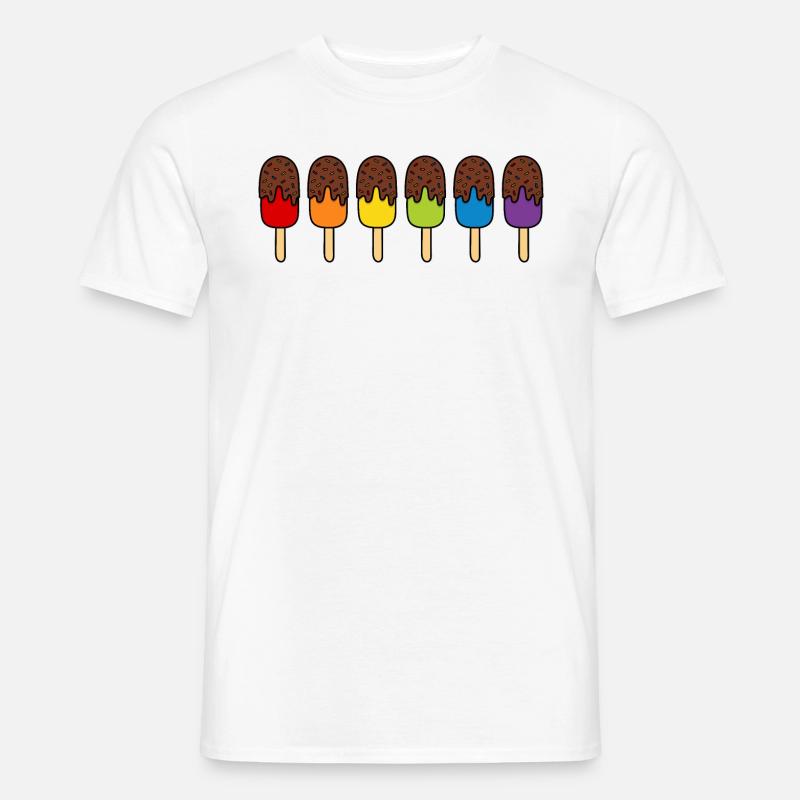 EIS Regenbogen LGBTQ+ Schoko Eiscreme Pride Month - Männer T-Shirt - Weiß