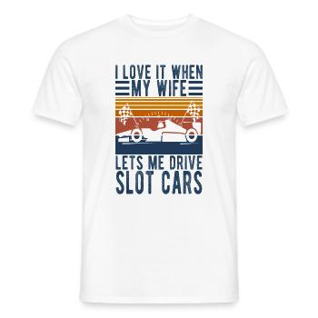 I Love It Drive Slot Cars Slotcar Racer Gift Idea - T-shirt homme - blanc - Devant - AI Model Male 178 dark (178cm)