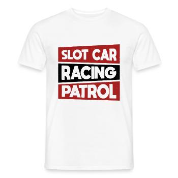 Slot Car Racing Patrol Racing Gift - Männer T-Shirt - Weiß - Vorne - AI Model Male 178 dark (178cm)