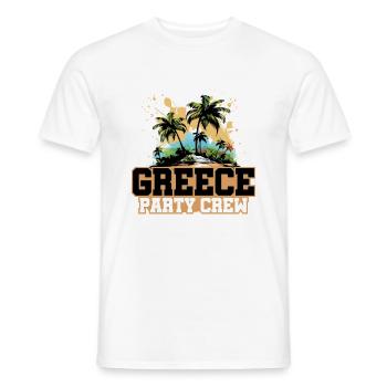 Grèce Party Crew Vacances - T-shirt homme - blanc - Devant - AI Model Male 178 dark (178cm)