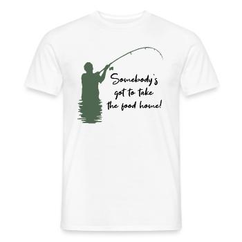 pêcheur à la ligne - T-shirt homme - blanc - Devant - AI Model Male 178 dark (178cm)