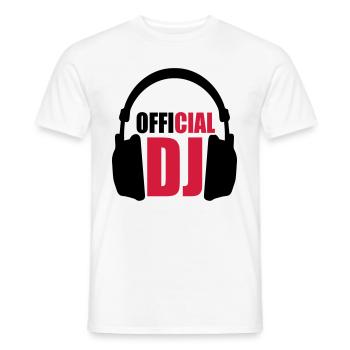Official DJ - T-shirt homme - blanc - Devant - AI Model Male 178 dark (178cm)