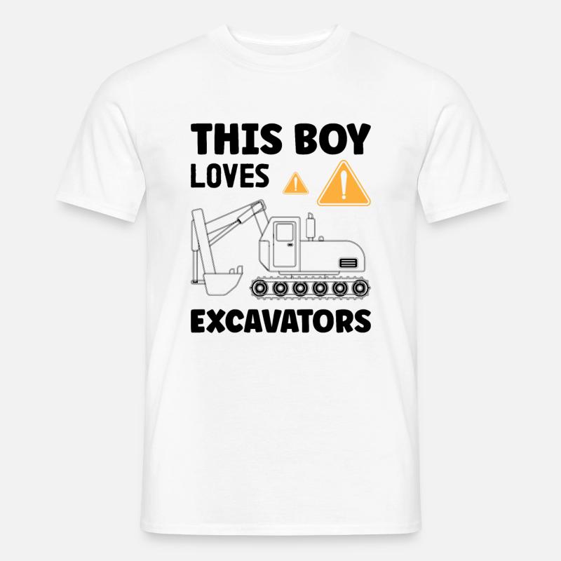 Baggerfahrer Bagger Schule - Männer T-Shirt - Weiß