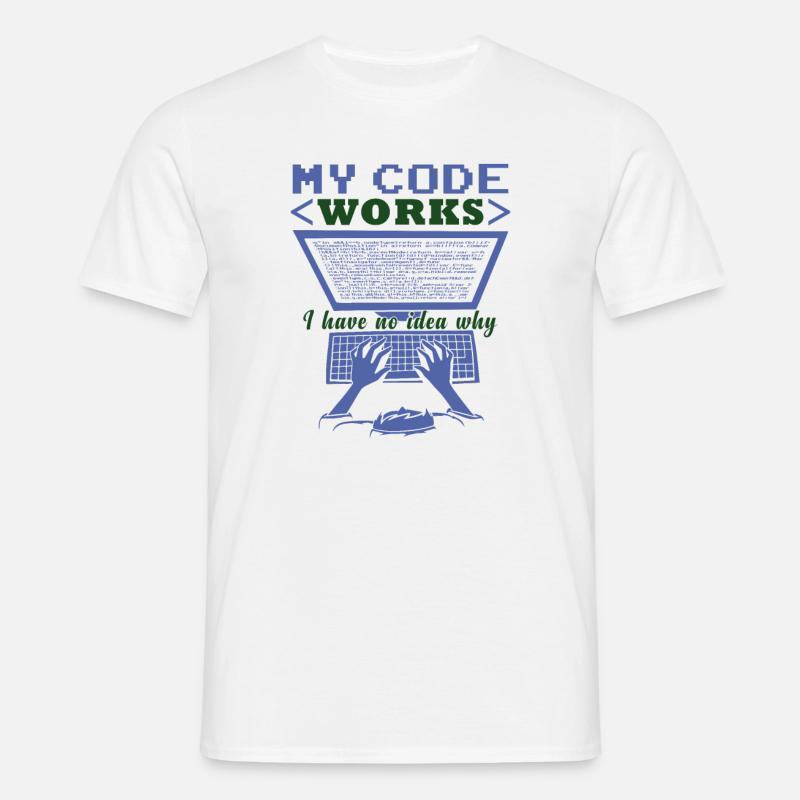Funny Code Joke Coding - Men's T-Shirt - white