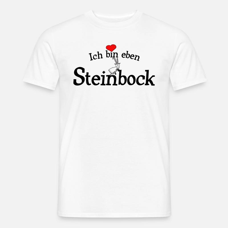 Steinbock - Männer T-Shirt - Weiß