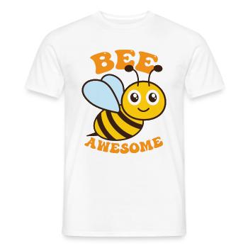 Bee Awesome - Männer T-Shirt - Weiß - Vorne - AI Model Male 178 dark (178cm)