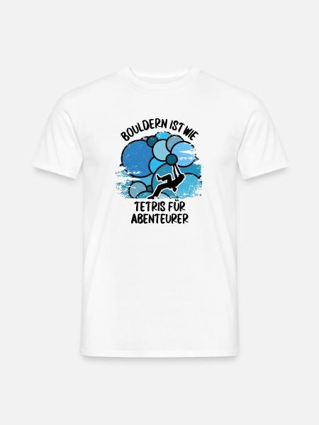 Vintage Bouldern Boulderer Klettern Kletterer - Männer T-Shirt - Weiß