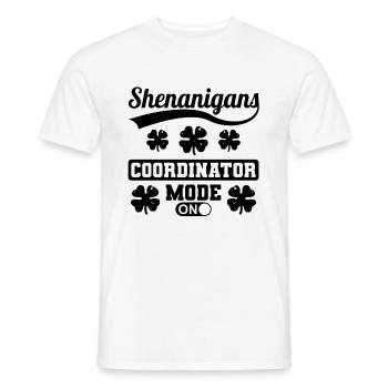 Shenanigans Coordinator Mode On St. Patrick's Day - Men's T-Shirt - white - Front - AI Model Male 178 dark (178cm)