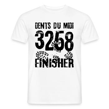 Dents Du Midi 3258 Finisher 7 Summit Mountaineering - Men's T-Shirt - white - Front - AI Model Male 178 dark (178cm)