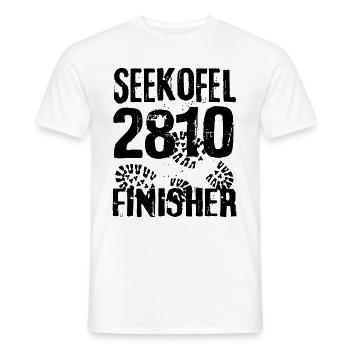Seekofel Croda del Becco Dolomites Braies Fanes - Men's T-Shirt - white - Front - AI Model Male 178 dark (178cm)