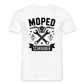 Moped Schrauber Mechaniker Mopedfahrer - Männer T-Shirt - Weiß - Vorne - AI Model Male 178 dark (178cm)