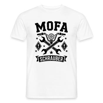Moped Mechanic Tuning - Men's T-Shirt - white - Front - AI Model Male 178 dark (178cm)