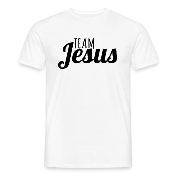 L’équipe jésus - T-shirt homme - blanc - Devant - AI Model Male 178 dark (178cm)