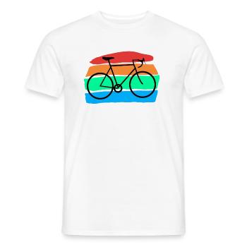 Bicyclette - T-shirt homme - blanc - Devant - AI Model Male 178 dark (178cm)