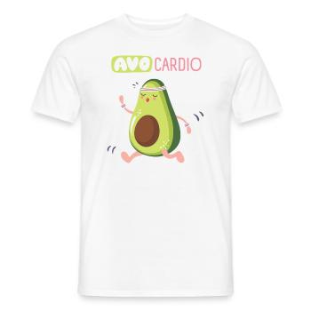 Avo Cardio Humor Sport - Männer T-Shirt - Weiß - Vorne - AI Model Male 178 dark (178cm)