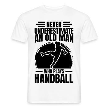 Grand-père handball - T-shirt homme - blanc - Devant - AI Model Male 178 dark (178cm)