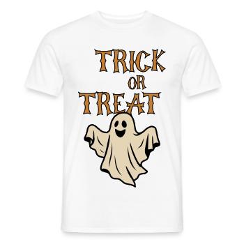 Trick oder Treat Geister Halloween Retro - Männer T-Shirt - Weiß - Vorne - AI Model Male 178 dark (178cm)