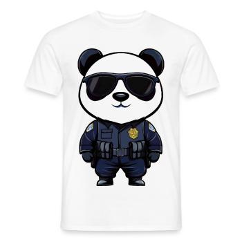 Polizei Pandas - Männer T-Shirt - Weiß - Vorne - AI Model Male 178 dark (178cm)