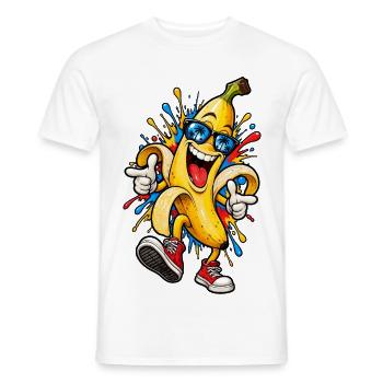 Cool Banana - Men's T-Shirt - white - Front - AI Model Male 178 dark (178cm)