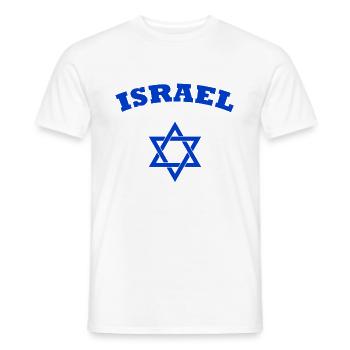 Israël - T-shirt homme - blanc - Devant - AI Model Male 178 dark (178cm)