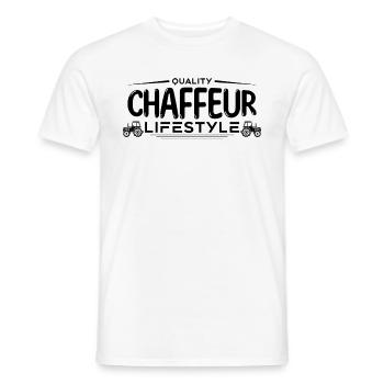 Tracteur Fan de tracteur J'aime les tracteurs - T-shirt homme - blanc - Devant - AI Model Male 178 dark (178cm)