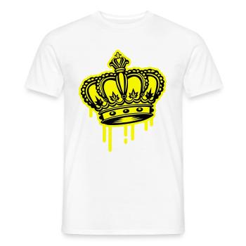 Crown King Symbol - Men's T-Shirt - white - Front - AI Model Male 178 dark (178cm)