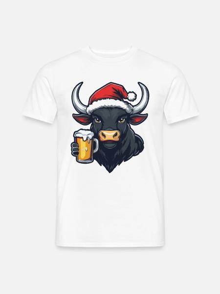 Taurus Christmas Beer - Men's T-Shirt - white