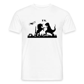 Gay Hordse VS Dino Chemise exclusive - T-shirt homme - blanc - Devant - AI Model Male 178 dark (178cm)