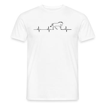 Pferd Herzschlag Reiten - Männer T-Shirt - Weiß - Vorne - AI Model Male 178 dark (178cm)